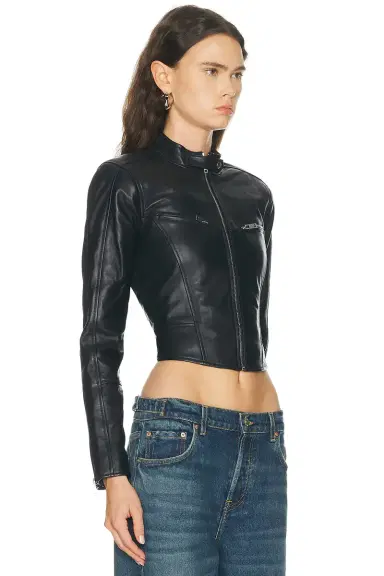 GRLFRND Danica Leather Racer Jacket | Thumbnail 2 GRLFRND Danica Leather Racer Jacket | Thumbnail 2