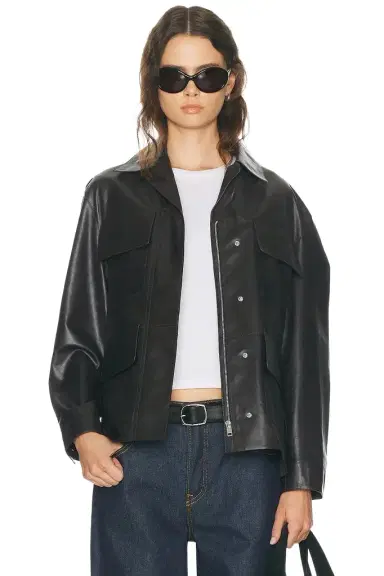 GRLFRND Dara Leather Jacket | Thumbnail 1 GRLFRND Dara Leather Jacket | Thumbnail 1