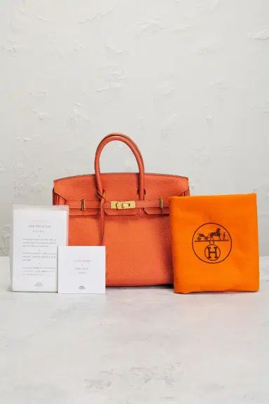 HERMÈS Hermes Chevre Birkin 25 Handbag | Thumbnail 9 HERMÈS Hermes Chevre Birkin 25 Handbag | Thumbnail 9