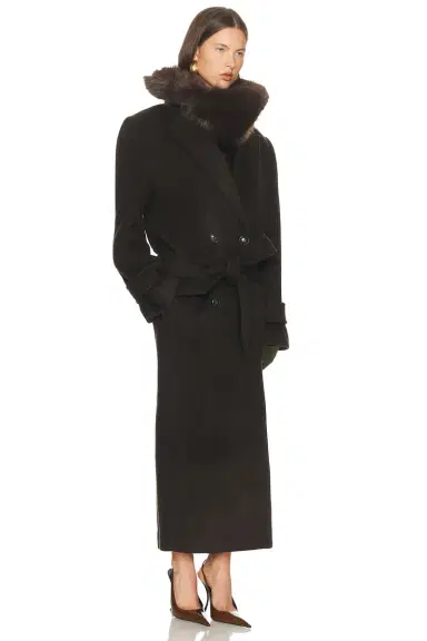 Helsa Bold Shoulder Long Coat | Thumbnail 2 Helsa Bold Shoulder Long Coat | Thumbnail 2