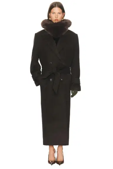 Helsa Bold Shoulder Long Coat | Thumbnail 1 Helsa Bold Shoulder Long Coat | Thumbnail 1