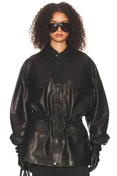 Helsa The Peplum Leather Moto Jacket | Thumbnail 2 Helsa The Peplum Leather Moto Jacket | Thumbnail 2