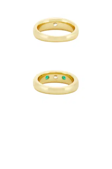 MÉGA Emerald And Clear CZ Pinky Ring Set Of 2 | Thumbnail 6 MÉGA Emerald And Clear CZ Pinky Ring Set Of 2 | Thumbnail 6