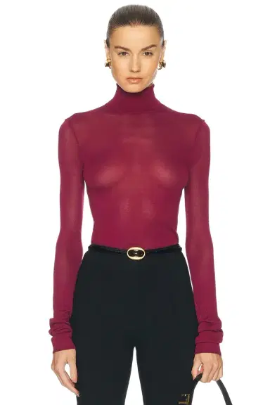 EAVES Alexander Sheer Turtleneck Sweater | Thumbnail 1 EAVES Alexander Sheer Turtleneck Sweater | Thumbnail 1