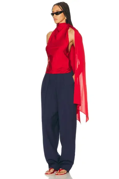 Helsa Natasha Silk Halter | Thumbnail 3 Helsa Natasha Silk Halter | Thumbnail 3