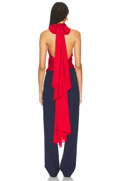 Helsa Natasha Silk Halter | Thumbnail 4 Helsa Natasha Silk Halter | Thumbnail 4