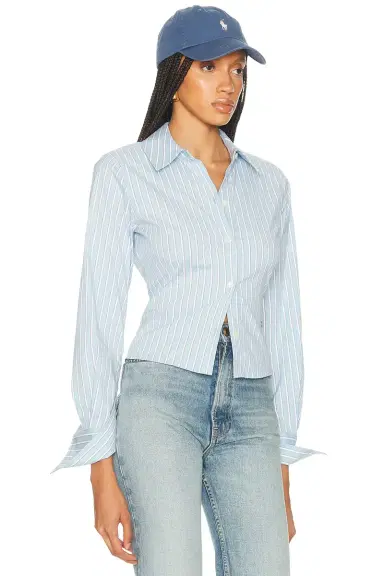 Helsa Stripe Poplin Fitted Shirt | Thumbnail 2 Helsa Stripe Poplin Fitted Shirt | Thumbnail 2