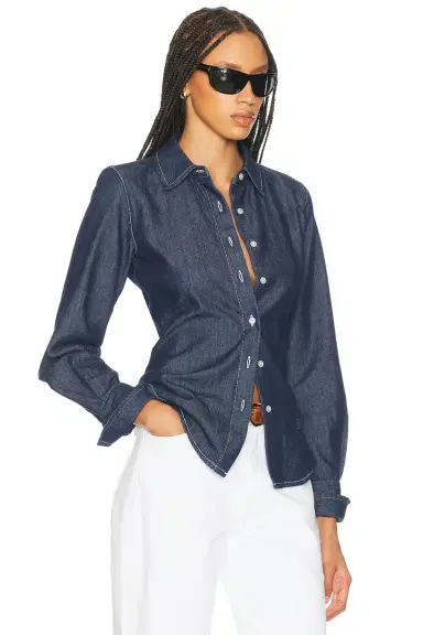 Helsa Denim Fitted Shirt | Thumbnail 2 Helsa Denim Fitted Shirt | Thumbnail 2