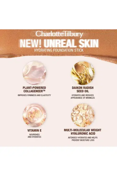 Charlotte Tilbury Unreal Skin Sheer Glow Tint Hydrating Foundation Stick | Thumbnail 4 Charlotte Tilbury Unreal Skin Sheer Glow Tint Hydrating Foundation Stick | Thumbnail 4