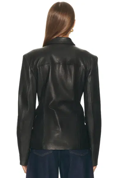 EAVES Aina Leather Cinched Jacket | Thumbnail 4 EAVES Aina Leather Cinched Jacket | Thumbnail 4