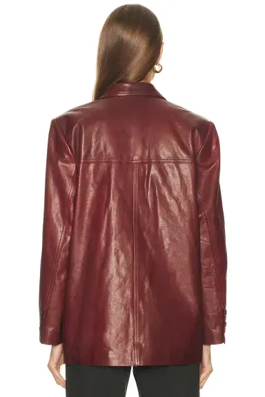 EAVES Aroa Leather Blazer Jacket | Thumbnail 3 EAVES Aroa Leather Blazer Jacket | Thumbnail 3