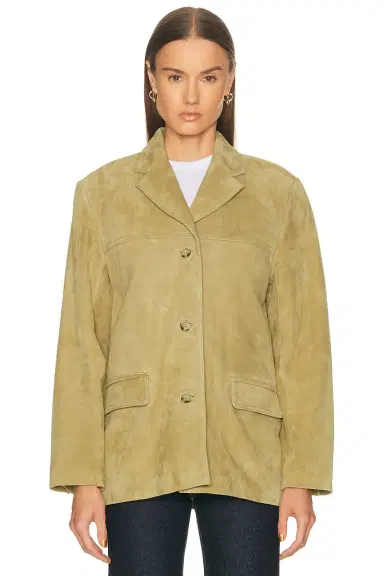 EAVES Aroa Suede Blazer Jacket | Thumbnail 2 EAVES Aroa Suede Blazer Jacket | Thumbnail 2