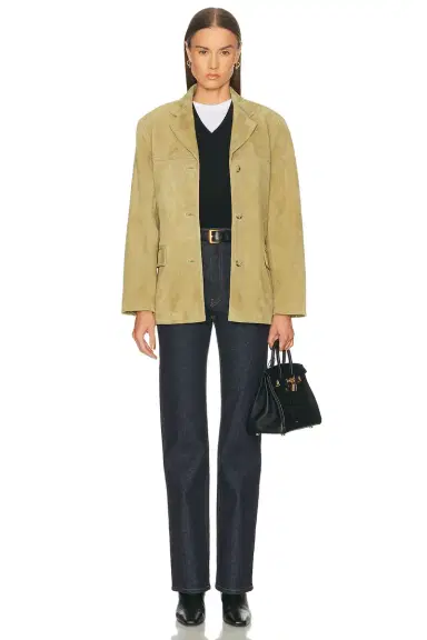 EAVES Aroa Suede Blazer Jacket | Thumbnail 5 EAVES Aroa Suede Blazer Jacket | Thumbnail 5