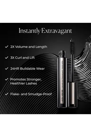 Laura Mercier Full Size Caviar Extravagant Mascara | Thumbnail 8 Laura Mercier Full Size Caviar Extravagant Mascara | Thumbnail 8