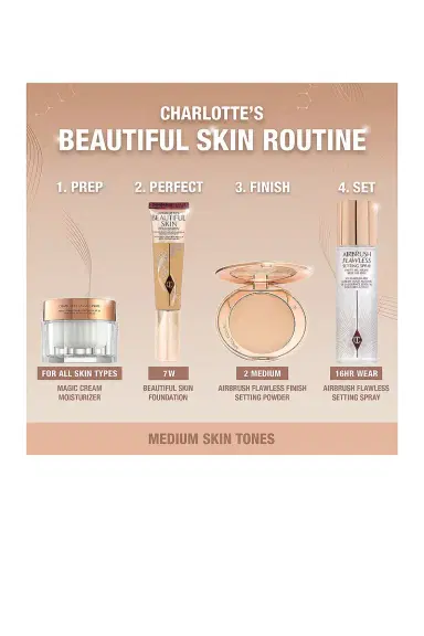 Charlotte Tilbury Charlotte's Beautiful Skin Medium Coverage Liquid Foundation with Hyaluronic Acid | Thumbnail 6 Charlotte Tilbury Charlotte's Beautiful Skin Medium Coverage Liquid Foundation with Hyaluronic Acid | Thumbnail 6
