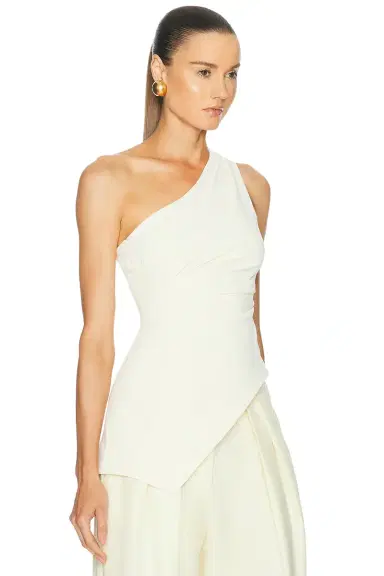 EAVES Dani Polished Crepe Asym Top | Thumbnail 2 EAVES Dani Polished Crepe Asym Top | Thumbnail 2