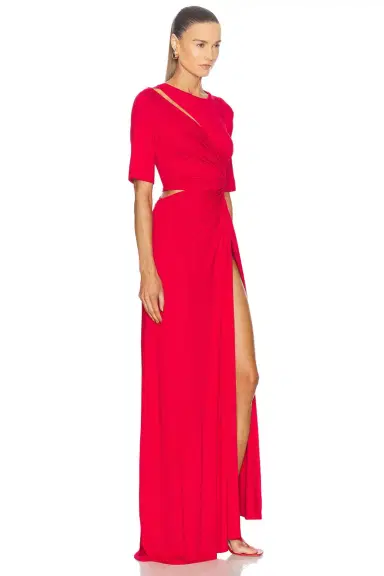 Sid Neigum Gathered Slit Maxi Dress | Thumbnail 2 Sid Neigum Gathered Slit Maxi Dress | Thumbnail 2