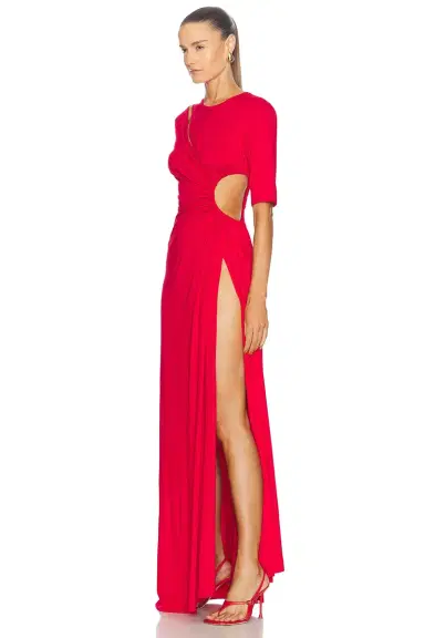 Sid Neigum Gathered Slit Maxi Dress | Thumbnail 3 Sid Neigum Gathered Slit Maxi Dress | Thumbnail 3