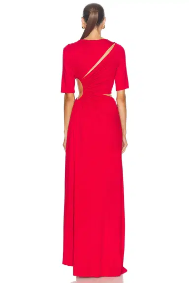 Sid Neigum Gathered Slit Maxi Dress | Thumbnail 4 Sid Neigum Gathered Slit Maxi Dress | Thumbnail 4