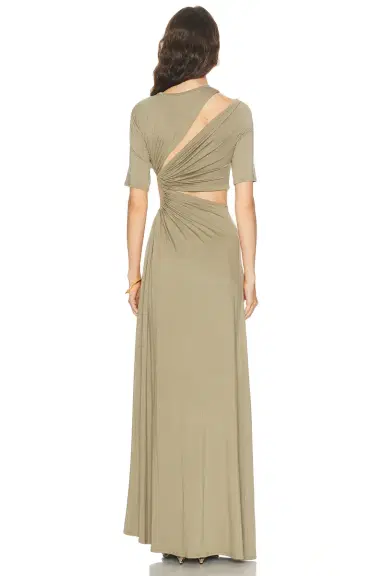 Sid Neigum Gathered Slit Maxi Dress | Thumbnail 4 Sid Neigum Gathered Slit Maxi Dress | Thumbnail 4