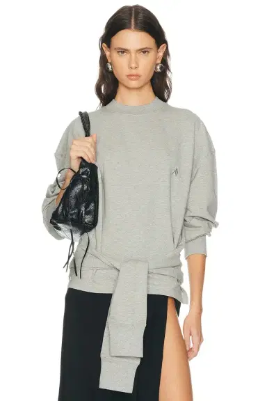 The Attico Fleece Tie Sweatshirt | Thumbnail 1 The Attico Fleece Tie Sweatshirt | Thumbnail 1