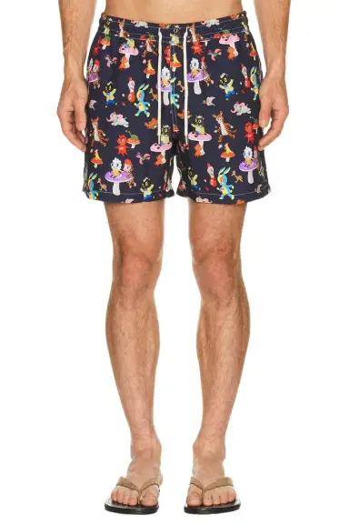 Arrels Barcelona Catch The Wind x Gary Baseman Exclusive Swim Shorts | Thumbnail 1 Arrels Barcelona Catch The Wind x Gary Baseman Exclusive Swim Shorts | Thumbnail 1