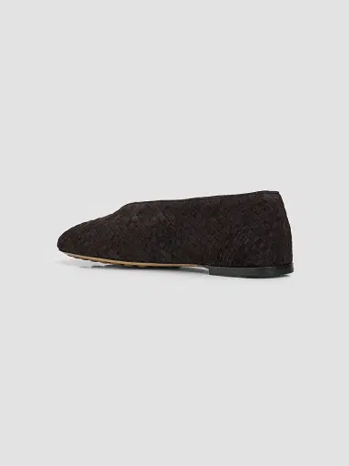 Bottega Veneta Women's Rosa Intrecciato Suede Ballet Flats | Thumbnail 4 Bottega Veneta Women's Rosa Intrecciato Suede Ballet Flats | Thumbnail 4
