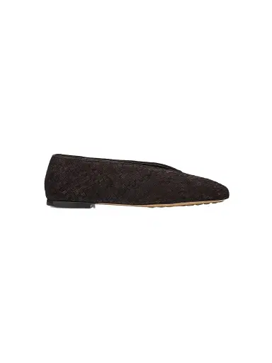 Bottega Veneta Women's Rosa Intrecciato Suede Ballet Flats | Thumbnail 1 Bottega Veneta Women's Rosa Intrecciato Suede Ballet Flats | Thumbnail 1