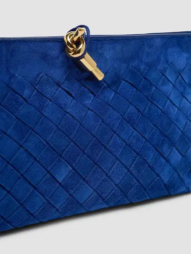 Bottega Veneta Women's Andiamo Boat Intrecciato Suede Pouch | Thumbnail 6 Bottega Veneta Women's Andiamo Boat Intrecciato Suede Pouch | Thumbnail 6