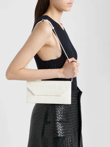 Bottega Veneta Women's Intrecciato Flap Nappa Leather Shoulder Bag | Thumbnail 2 Bottega Veneta Women's Intrecciato Flap Nappa Leather Shoulder Bag | Thumbnail 2