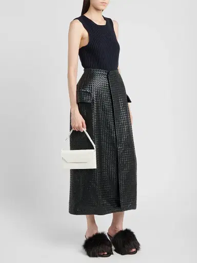 Bottega Veneta Women's Intrecciato Flap Nappa Leather Shoulder Bag | Thumbnail 5 Bottega Veneta Women's Intrecciato Flap Nappa Leather Shoulder Bag | Thumbnail 5