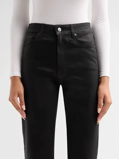 PAIGE Women's Stevie Coated High-Rise Stovepipe Jeans | Thumbnail 5 PAIGE Women's Stevie Coated High-Rise Stovepipe Jeans | Thumbnail 5