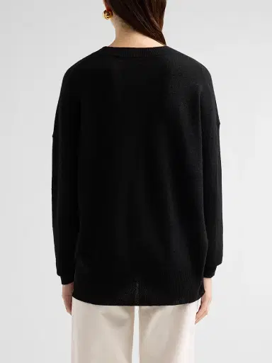 Saks Fifth Avenue Women's Oversized Cashmere Raw-Vent Sweater | Thumbnail 3 Saks Fifth Avenue Women's Oversized Cashmere Raw-Vent Sweater | Thumbnail 3