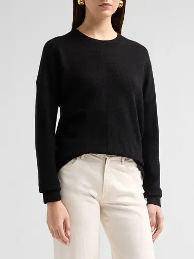 Saks Fifth Avenue Women's Oversized Cashmere Raw-Vent Sweater | Thumbnail 4 Saks Fifth Avenue Women's Oversized Cashmere Raw-Vent Sweater | Thumbnail 4