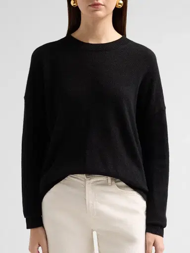 Saks Fifth Avenue Women's Oversized Cashmere Raw-Vent Sweater | Thumbnail 5 Saks Fifth Avenue Women's Oversized Cashmere Raw-Vent Sweater | Thumbnail 5