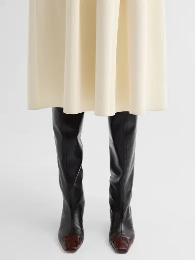 Ulla Johnson Women's Carlyle Lizard-Embossed Leather Knee-High Boots | Thumbnail 2 Ulla Johnson Women's Carlyle Lizard-Embossed Leather Knee-High Boots | Thumbnail 2