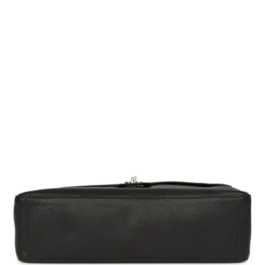 Chanel Chanel Maxi "Souplissimo" Large Flap Bag Black Grained Calfskin Silver Hardware | Thumbnail 6 Chanel Chanel Maxi "Souplissimo" Large Flap Bag Black Grained Calfskin Silver Hardware | Thumbnail 6