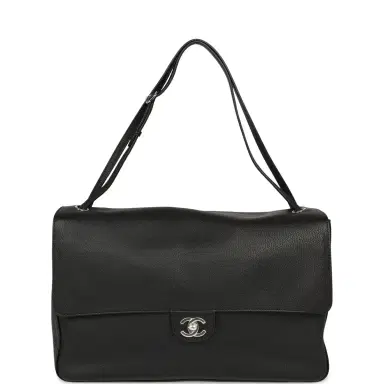 Chanel Chanel Maxi "Souplissimo" Large Flap Bag Black Grained Calfskin Silver Hardware | Thumbnail 7 Chanel Chanel Maxi "Souplissimo" Large Flap Bag Black Grained Calfskin Silver Hardware | Thumbnail 7