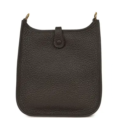 HERMÈS Hermes Evelyne TPM Bai Brun Clemence Gold Hardware | Thumbnail 4 HERMÈS Hermes Evelyne TPM Bai Brun Clemence Gold Hardware | Thumbnail 4