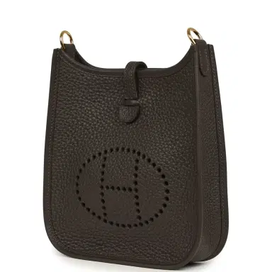 HERMÈS Hermes Evelyne TPM Bai Brun Clemence Gold Hardware | Thumbnail 5 HERMÈS Hermes Evelyne TPM Bai Brun Clemence Gold Hardware | Thumbnail 5
