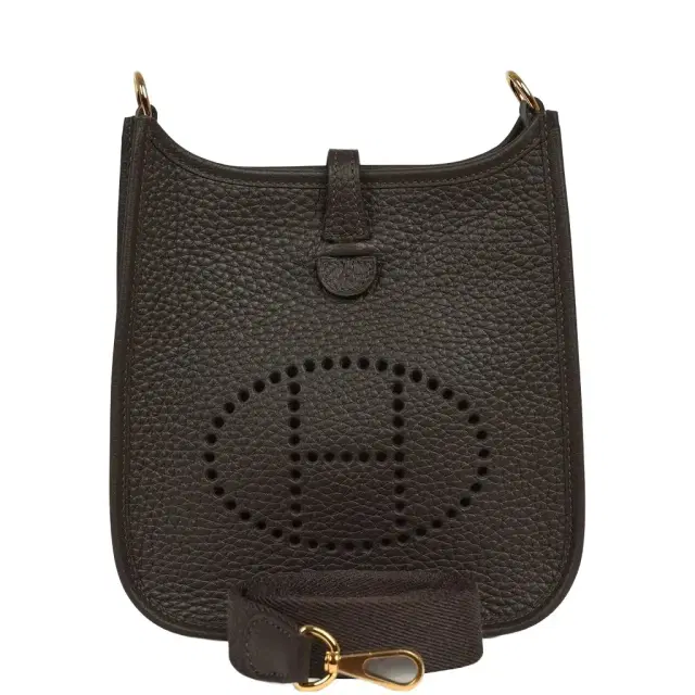 Hermes Evelyne TPM Bai Brun Clemence Gold Hardware Hermes Evelyne TPM Bai Brun Clemence Gold Hardware