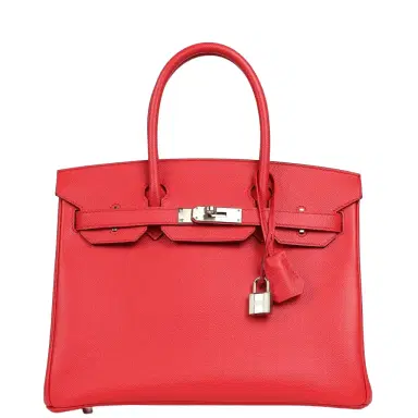 HERMÈS Pre-owned Hermes Birkin 30 Rouge De Coeur Epsom Palladium Hardware | Thumbnail 1 HERMÈS Pre-owned Hermes Birkin 30 Rouge De Coeur Epsom Palladium Hardware | Thumbnail 1