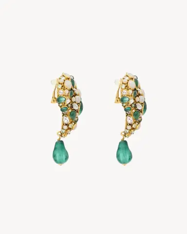 Yves Saint Laurent Crystal heart earrings in resin and metal | Thumbnail 3 Yves Saint Laurent Crystal heart earrings in resin and metal | Thumbnail 3