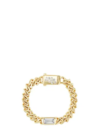 Uniform Object 14K Gold & 4.14 TCW Diamond Curb Chain Link Bracelet | Thumbnail 1 Uniform Object 14K Gold & 4.14 TCW Diamond Curb Chain Link Bracelet | Thumbnail 1