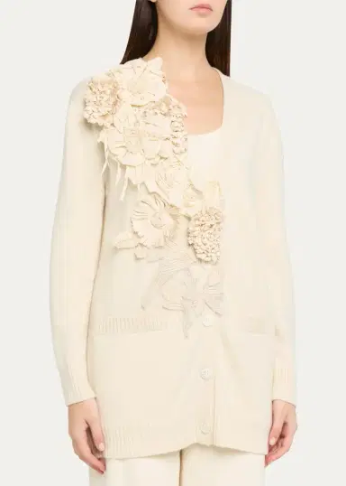 Libertine Fabric Flowers Oversized Cardigan | Thumbnail 4 Libertine Fabric Flowers Oversized Cardigan | Thumbnail 4