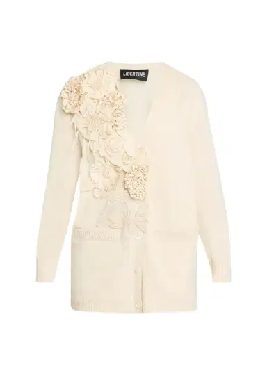 Libertine Fabric Flowers Oversized Cardigan | Thumbnail 1 Libertine Fabric Flowers Oversized Cardigan | Thumbnail 1