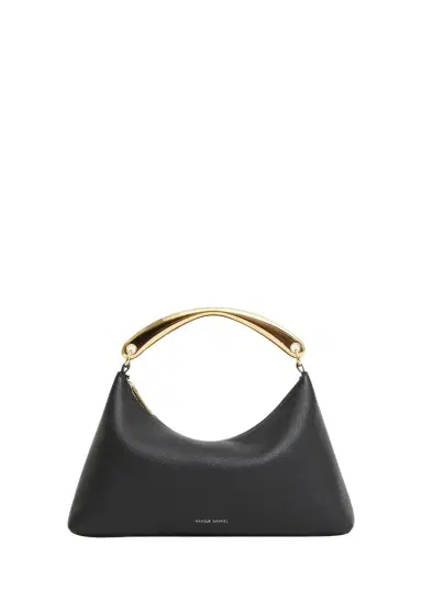 MANSUR GAVRIEL Rhea Leather Sculptural Metal Top-Handle Bag | Thumbnail 1 MANSUR GAVRIEL Rhea Leather Sculptural Metal Top-Handle Bag | Thumbnail 1