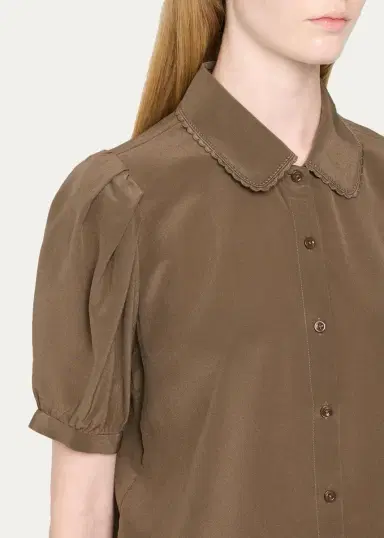 Frame The Silk Prim Blouse | Thumbnail 5 Frame The Silk Prim Blouse | Thumbnail 5