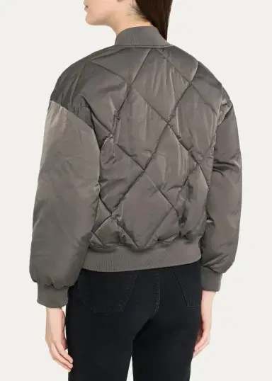 L'Agence Violeta Reversible Quilted Puffer Bomber Jacket | Thumbnail 3 L'Agence Violeta Reversible Quilted Puffer Bomber Jacket | Thumbnail 3