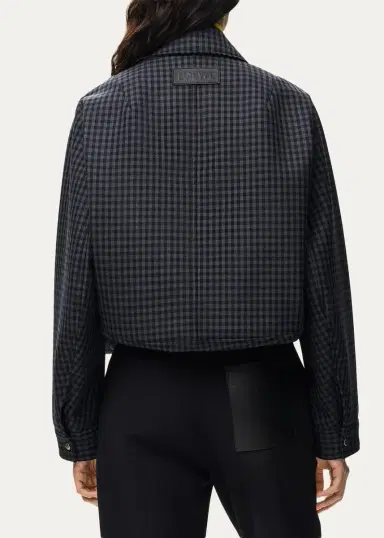 Loewe Check Wool-Blend Drawstring Balloon Jacket | Thumbnail 3 Loewe Check Wool-Blend Drawstring Balloon Jacket | Thumbnail 3